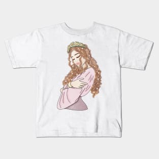 Pearl Girl in Pink Kids T-Shirt